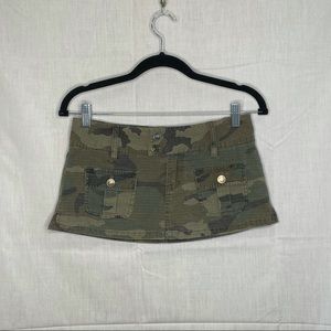 vintage y2k camo micro mini skort